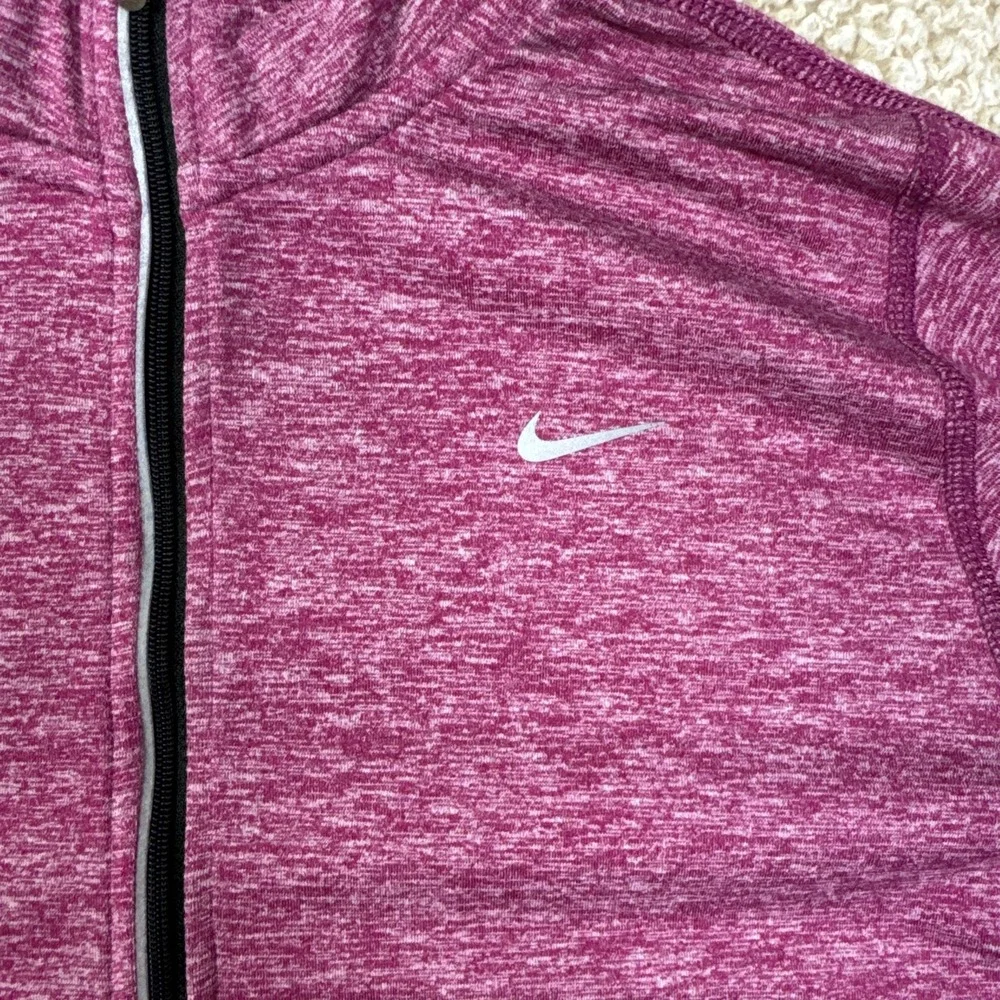 Nike Element 1/2 Zip Pink Heather L/S Running Athletic Top (481320) Small
